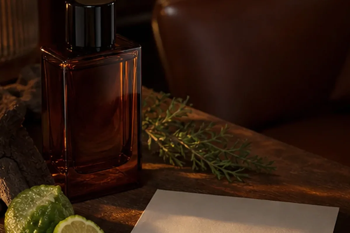 Emotionaler und authentischer Anwendungsmoment rund um Winterparfum für einen minimalistischen Stil