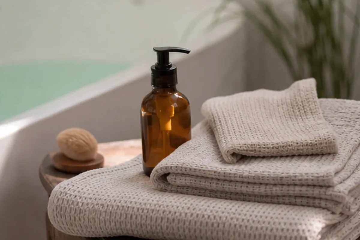 Hochwertige Beauty-Inszenierung zu Auswahlkriterien für Körperpeeling für müde Füße