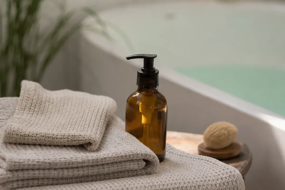 Hochwertige Beauty-Inszenierung zu Auswahlkriterien für Peeling vor der Rasur für empfindliche Haut