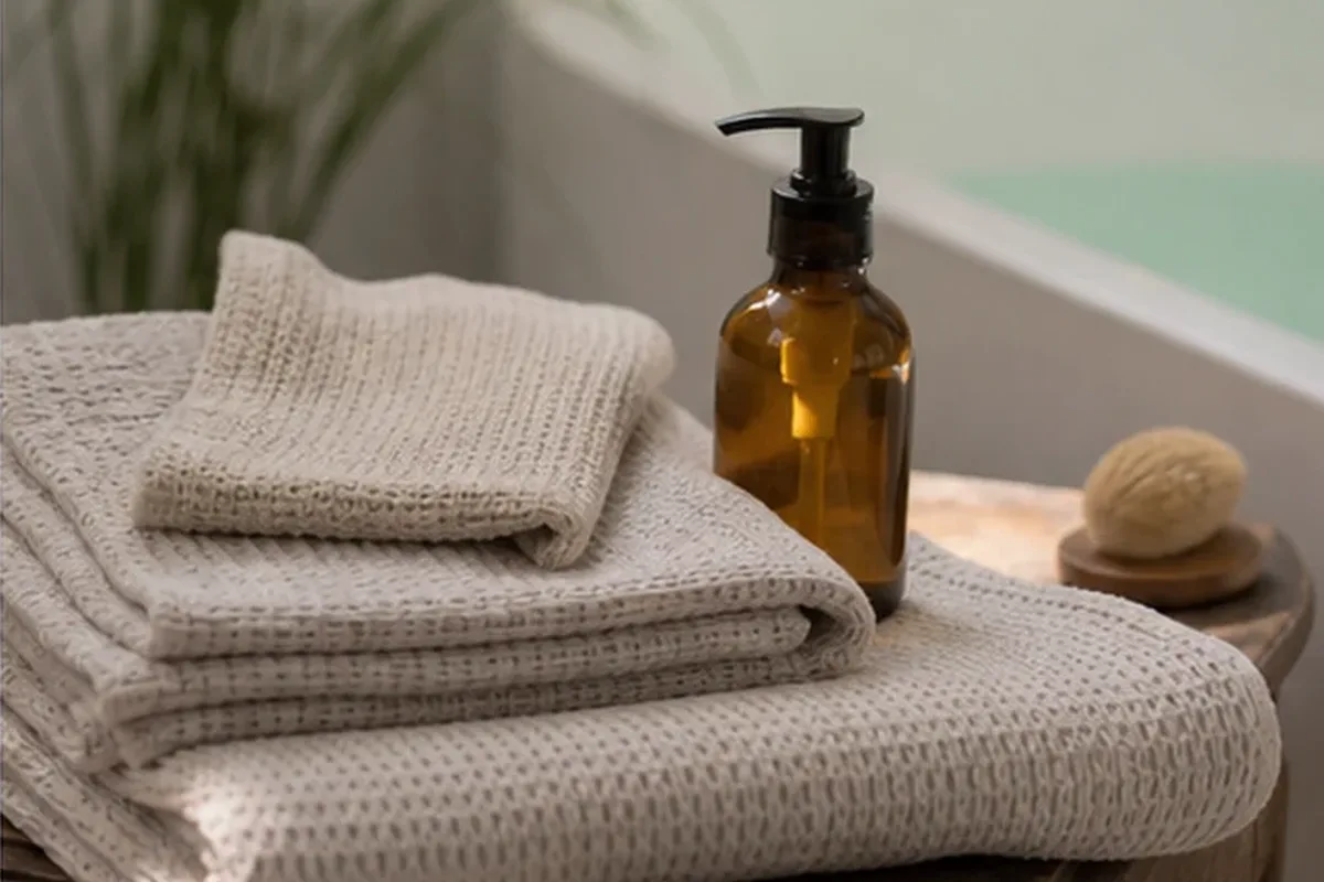 Redaktionelle Detailaufnahme zur Orientierung bei Duschöl bei Keratosis pilaris