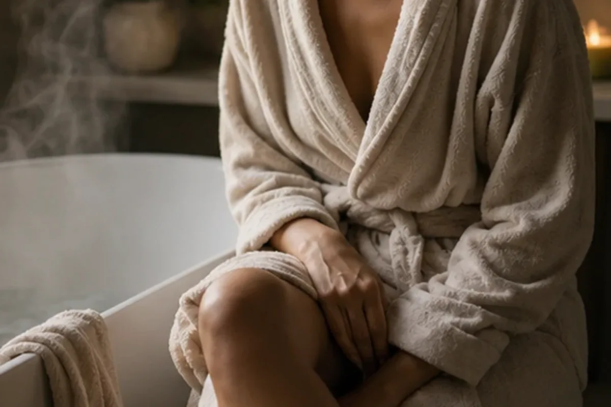 Authentischer Wohlfühlmoment passend zum Beauty-Thema Eau de Parfum mit langer Haltbarkeit