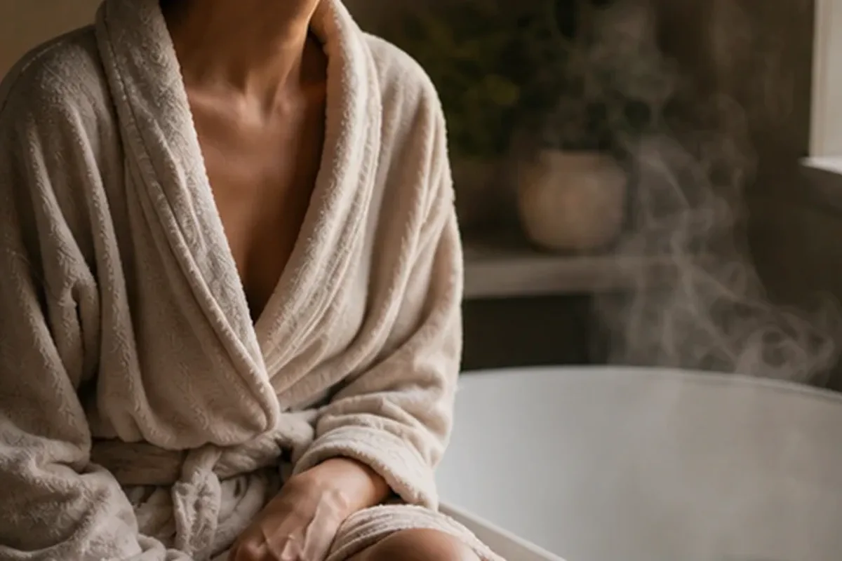 Emotionaler und authentischer Anwendungsmoment rund um Eau de Parfum bei kleinem Budget