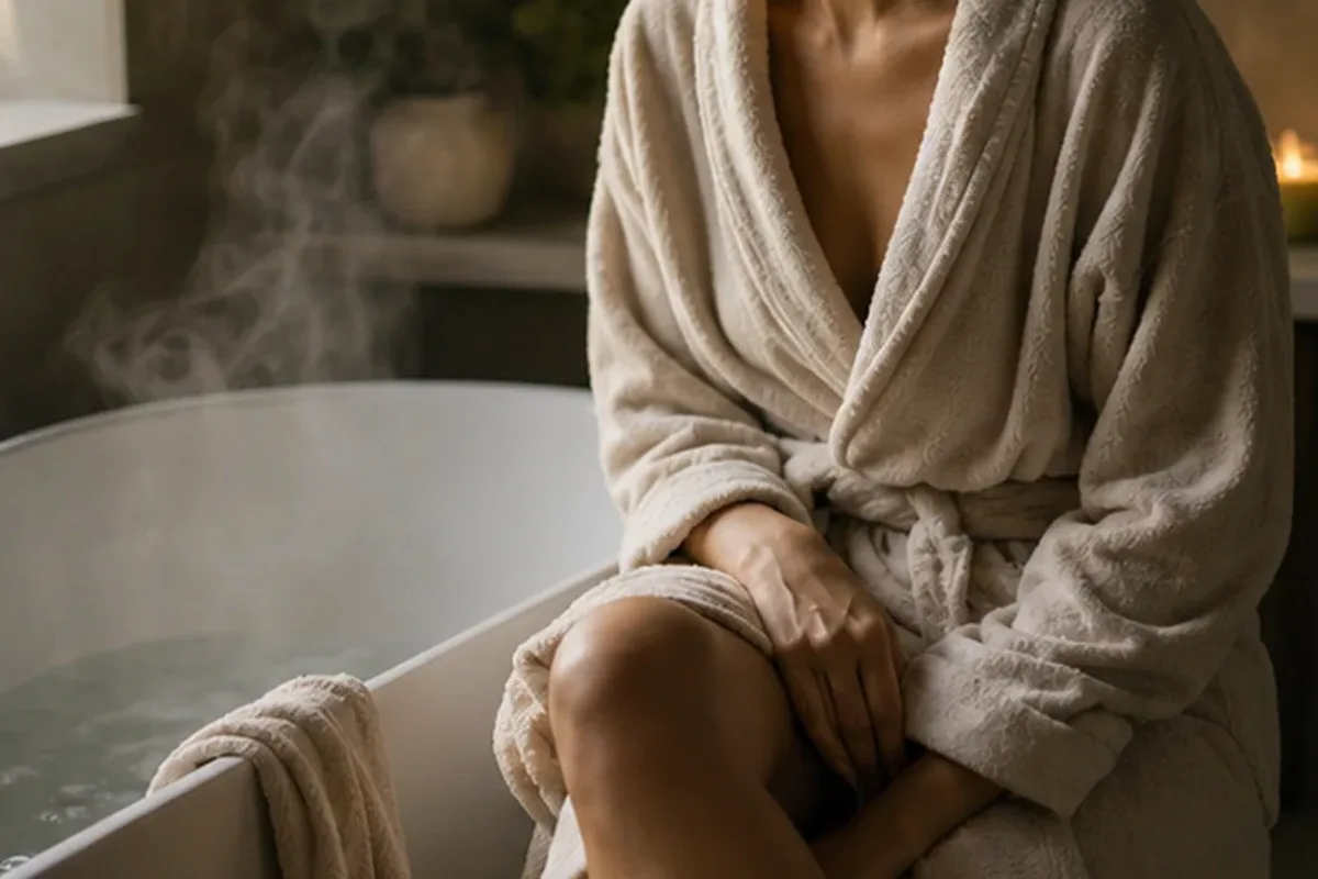 Authentischer Wohlfühlmoment passend zum Beauty-Thema Winterparfum für sensible Nasen