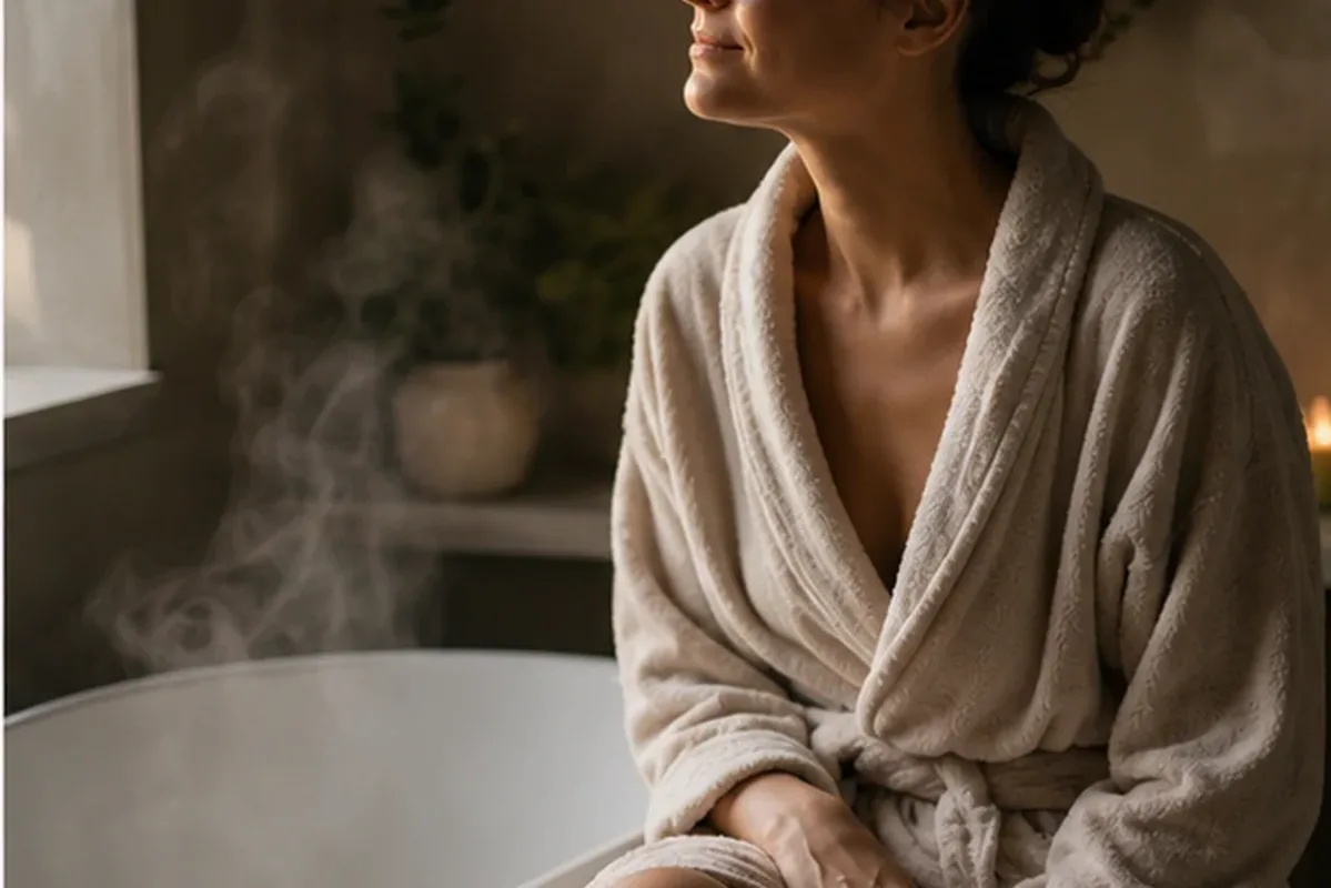 Authentische Beauty-Routine passend zum Thema Badezusatz für trockene Haut