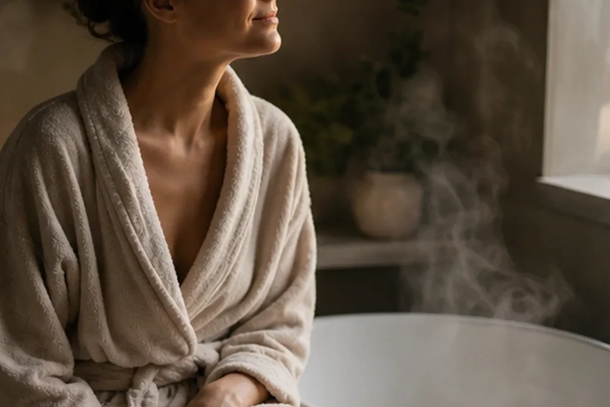 Emotionaler und authentischer Anwendungsmoment rund um Sommerparfum bei kleinem Budget