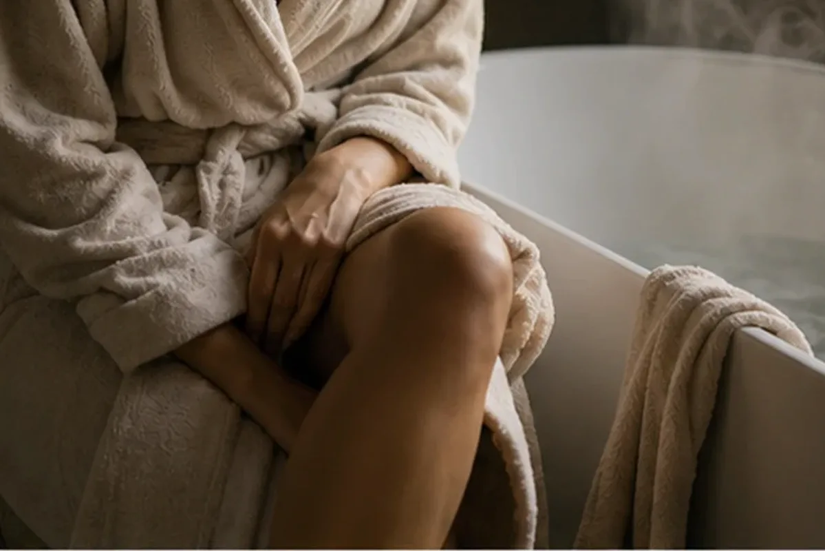 Authentische Beauty-Routine passend zum Thema Duschgel für müde Füße