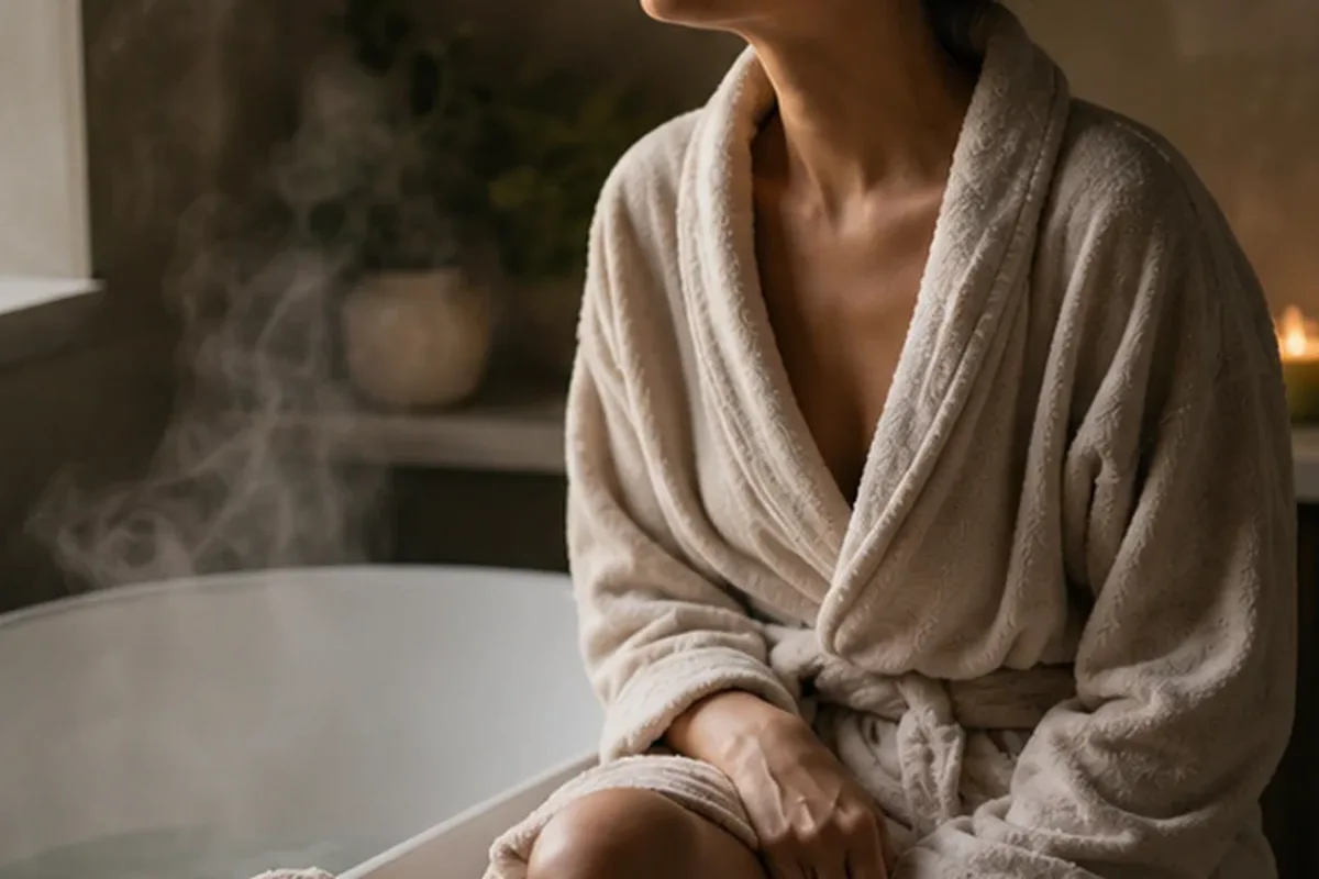 Authentischer Wohlfühlmoment passend zum Beauty-Thema Handcreme bei brüchigen Nägeln