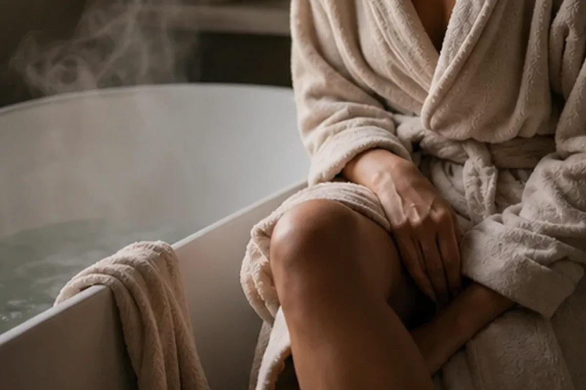 Emotionaler und authentischer Anwendungsmoment rund um Body Butter für müde Füße