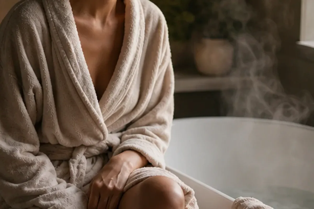 Redaktioneller Beauty-Moment zur Ausgangslage bei Badezusatz für empfindliche Haut