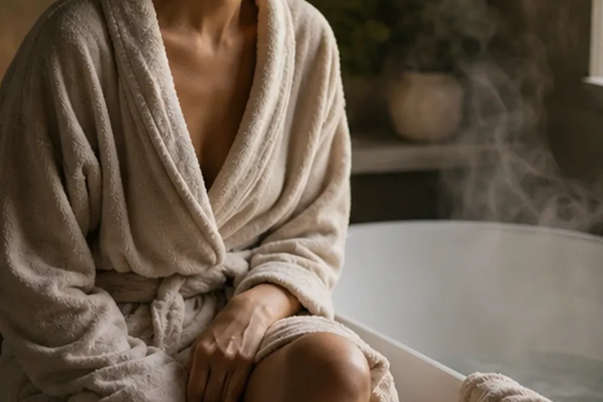 Redaktioneller Beauty-Moment zur Ausgangslage bei Sommerparfum bei kaltem Wetter