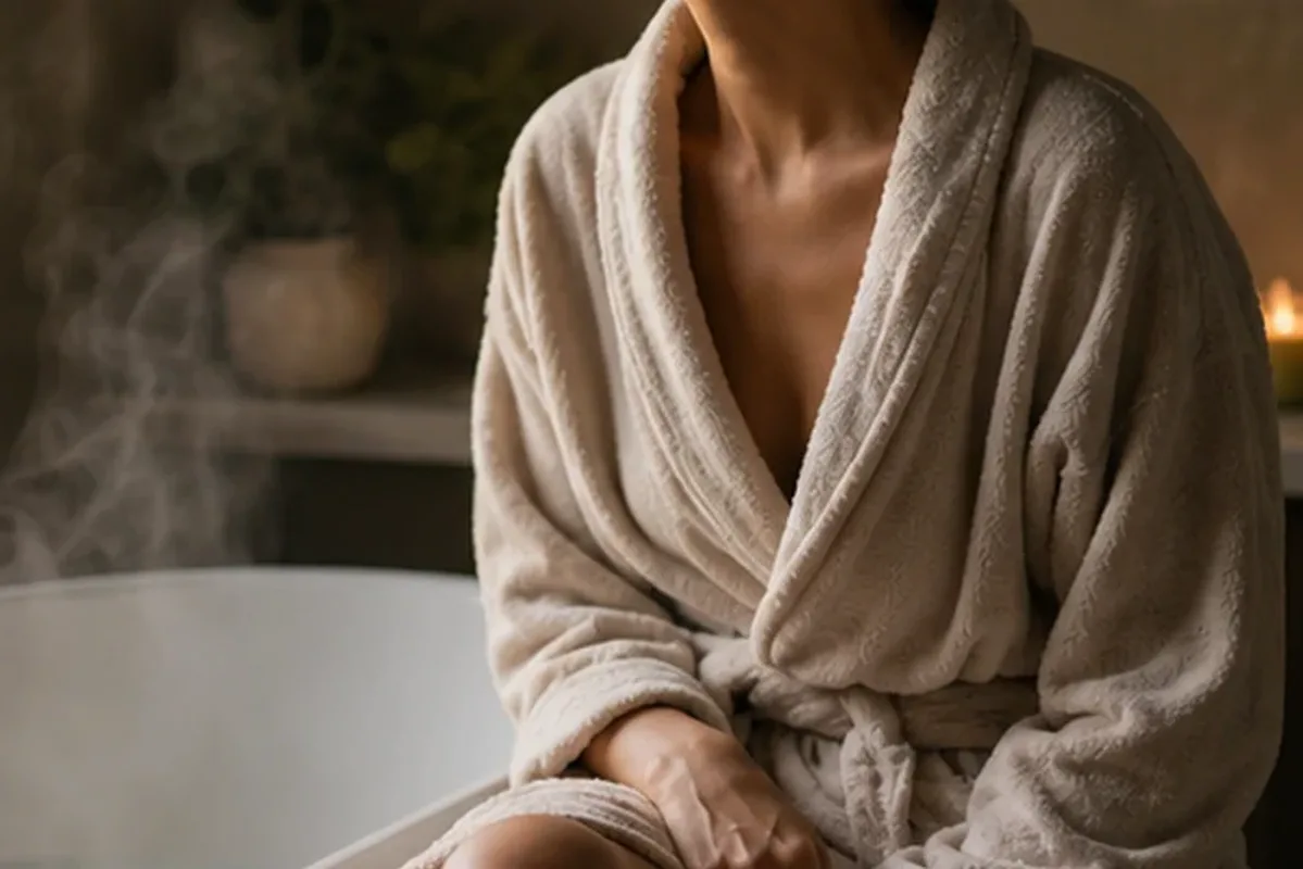 Emotionaler und authentischer Anwendungsmoment rund um Duschgel für empfindliche Haut