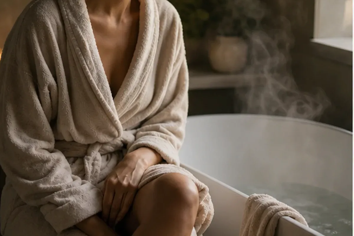 Authentischer Wohlfühlmoment passend zum Beauty-Thema Vanilleduft für sensible Nasen