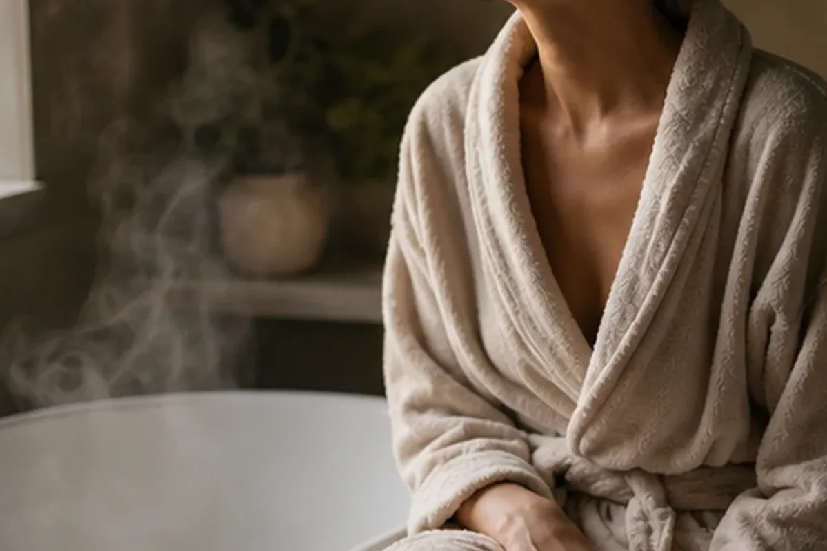 Hochwertige Beauty-Inszenierung zu Auswahlkriterien für Körperpeeling für trockene Haut
