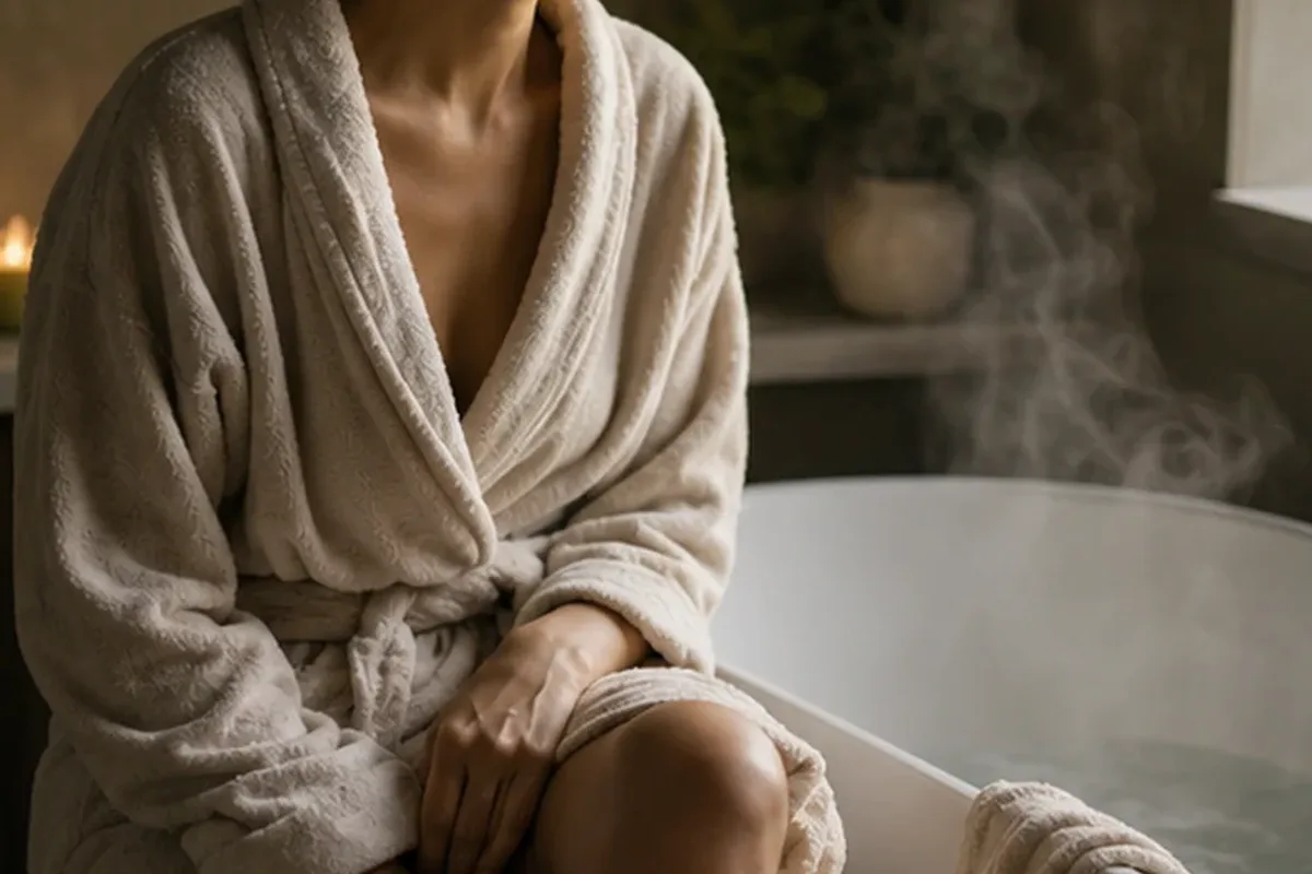 Redaktioneller Beauty-Moment zur Ausgangslage bei Duschöl für müde Füße