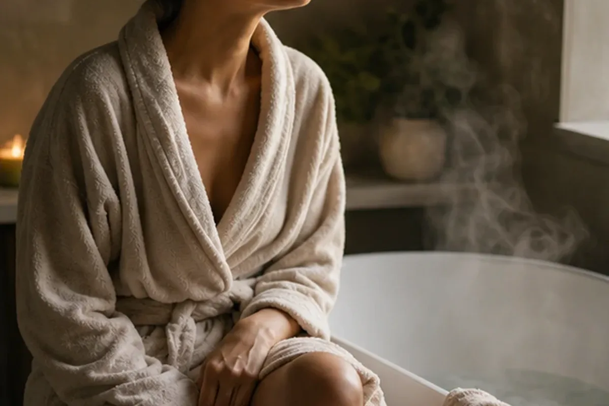 Authentische Beauty-Routine passend zum Thema Frischer Duft bei kaltem Wetter