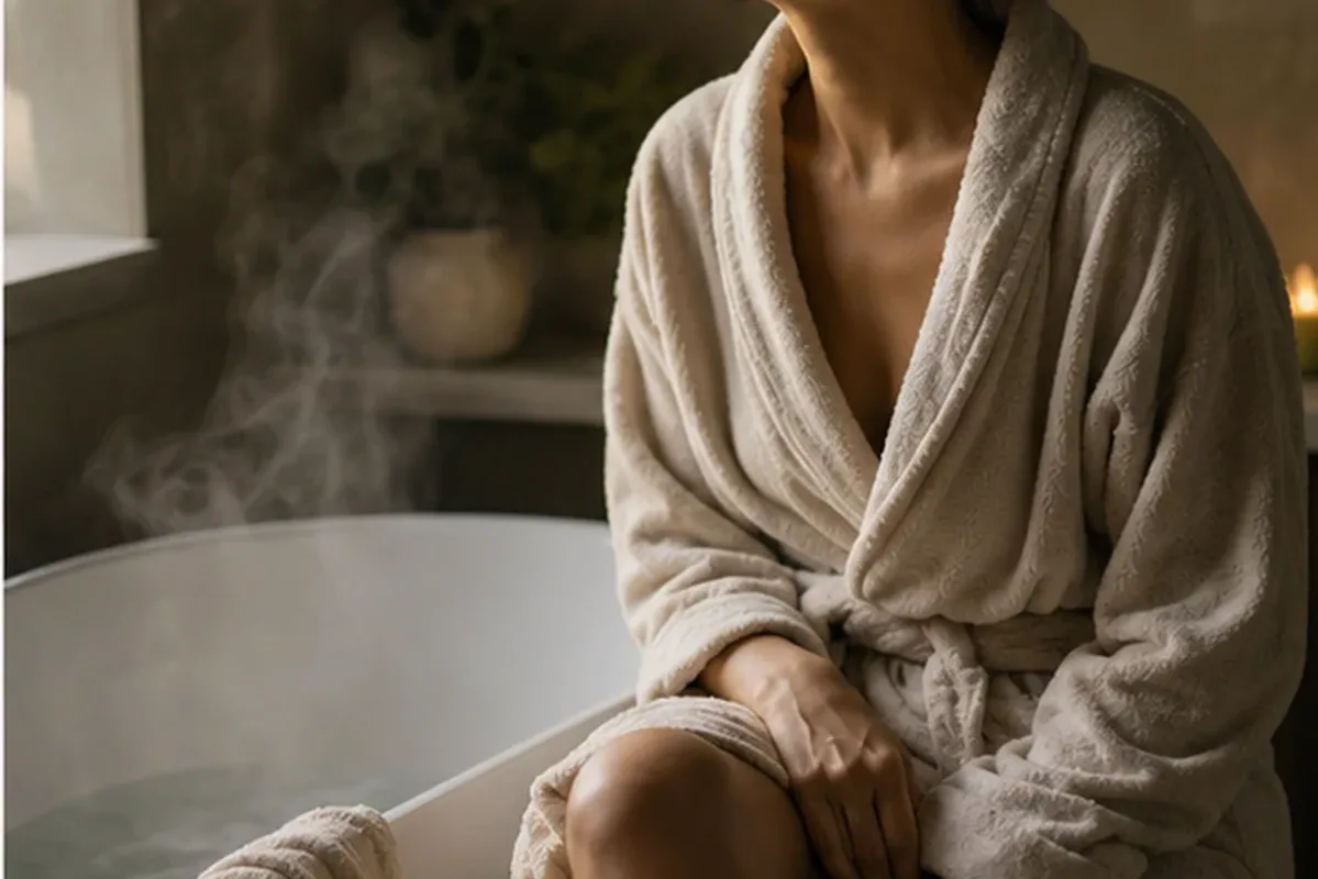 Authentische Beauty-Routine passend zum Thema Duschöl für trockene Haut