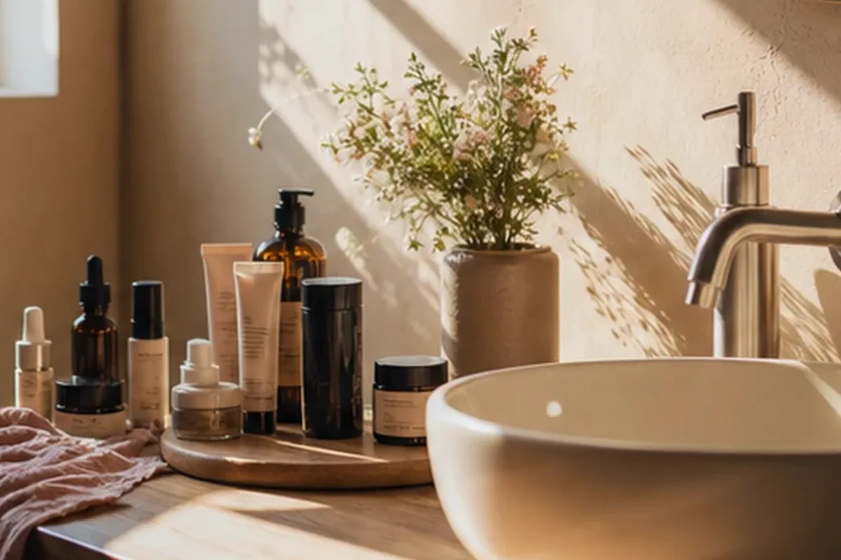 Hochwertige Beauty-Inszenierung zu Auswahlkriterien für Körperöl bei brüchigen Nägeln