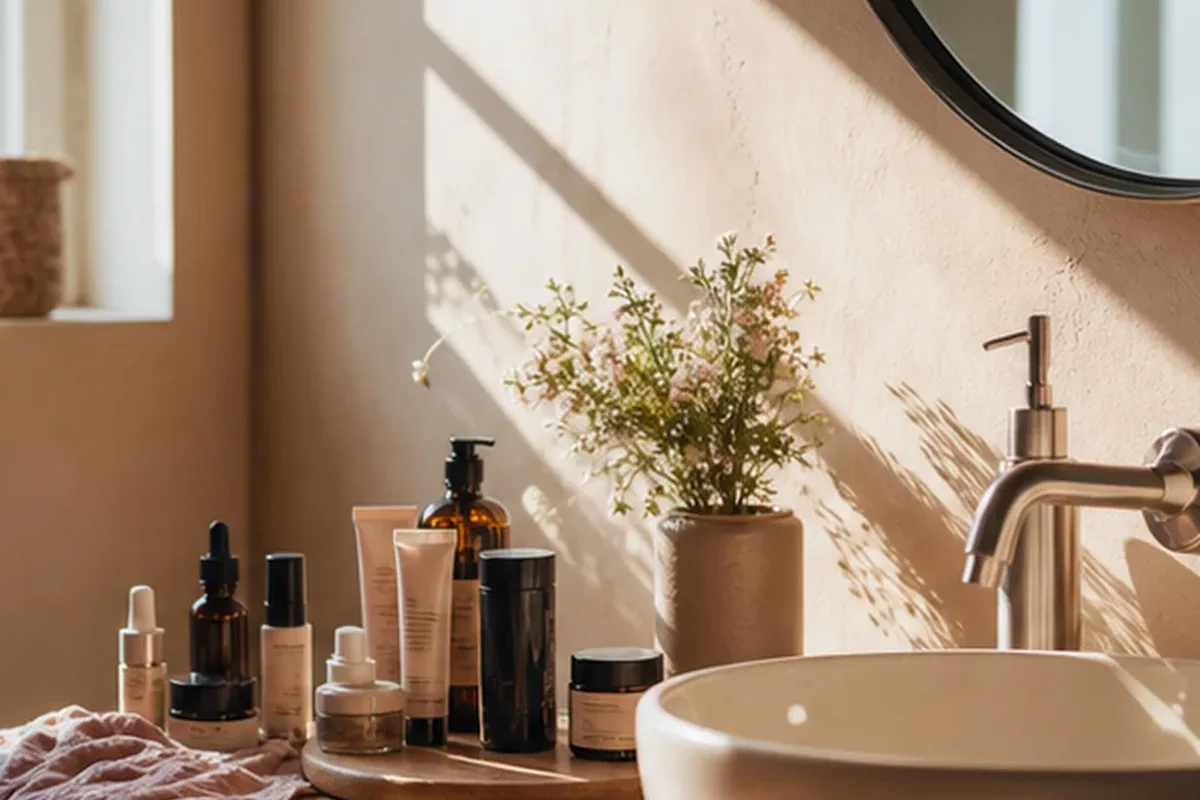 Hochwertige Beauty-Inszenierung zu Auswahlkriterien für Badezusatz für müde Füße