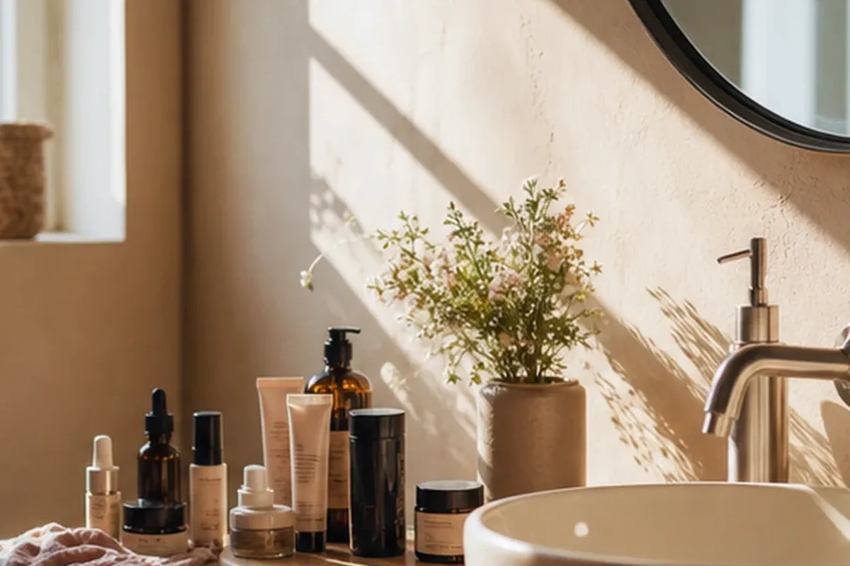 Hochwertige Beauty-Inszenierung zu Auswahlkriterien für Gesichtsreinigungsbürste bei wenig Zeit