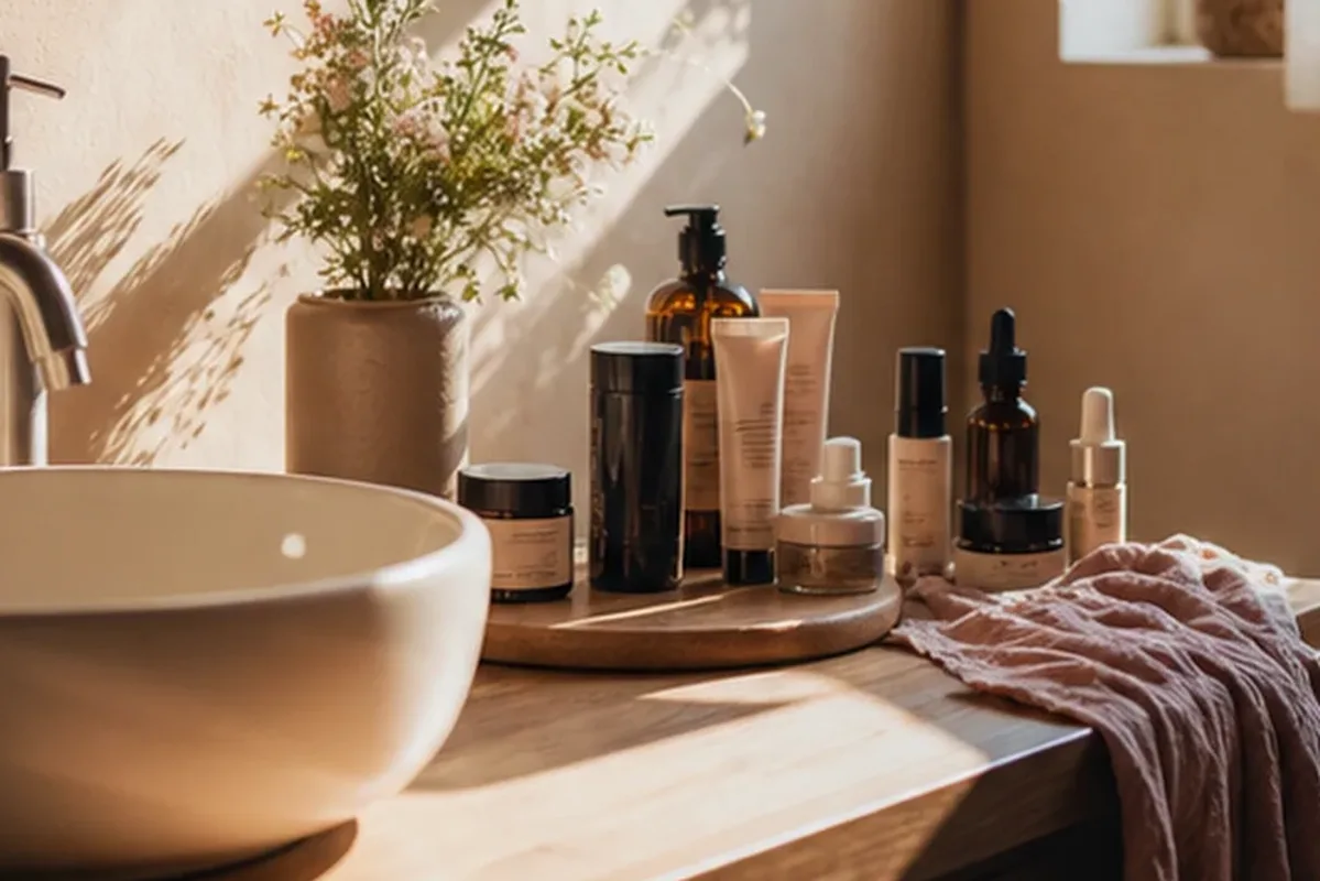 Hochwertige Beauty-Inszenierung zu Auswahlkriterien für Setting Spray bei Rötungen