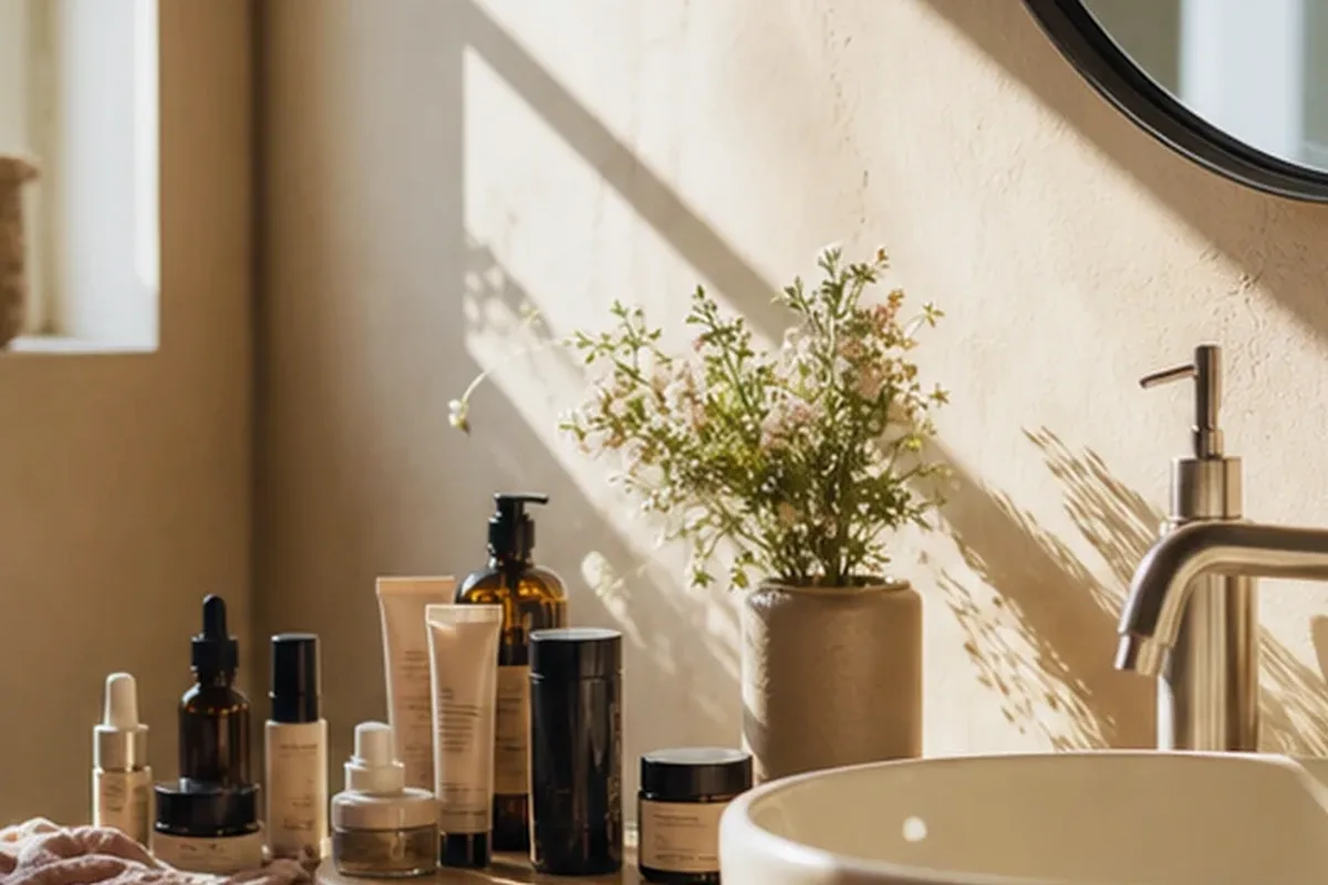 Hochwertige Beauty-Inszenierung zu Auswahlkriterien für Mizellenwasser bei Pigmentflecken