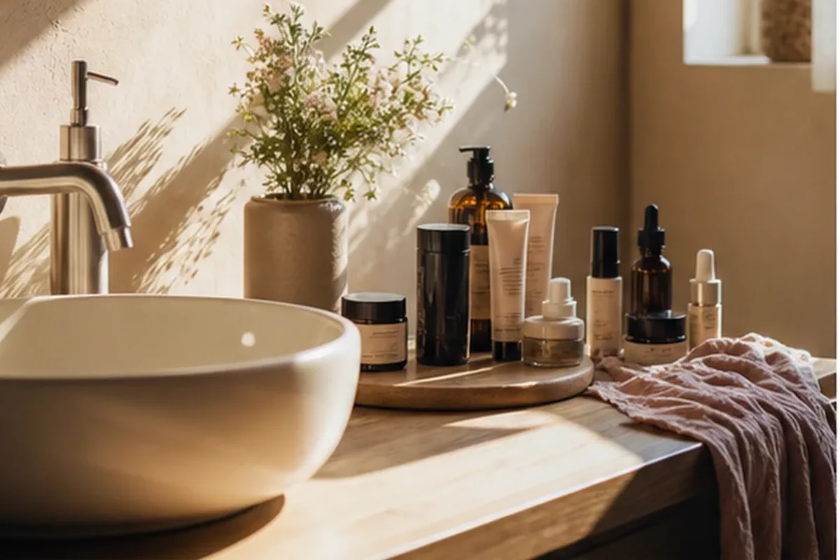 Hochwertige Beauty-Inszenierung zu Auswahlkriterien für Munddusche für Reisen