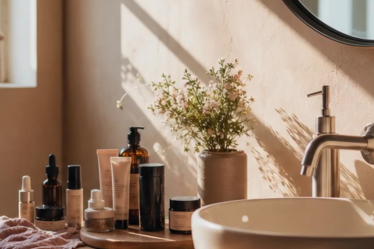 Hochwertige Beauty-Inszenierung zu Auswahlkriterien für Massagegerät bei wenig Zeit