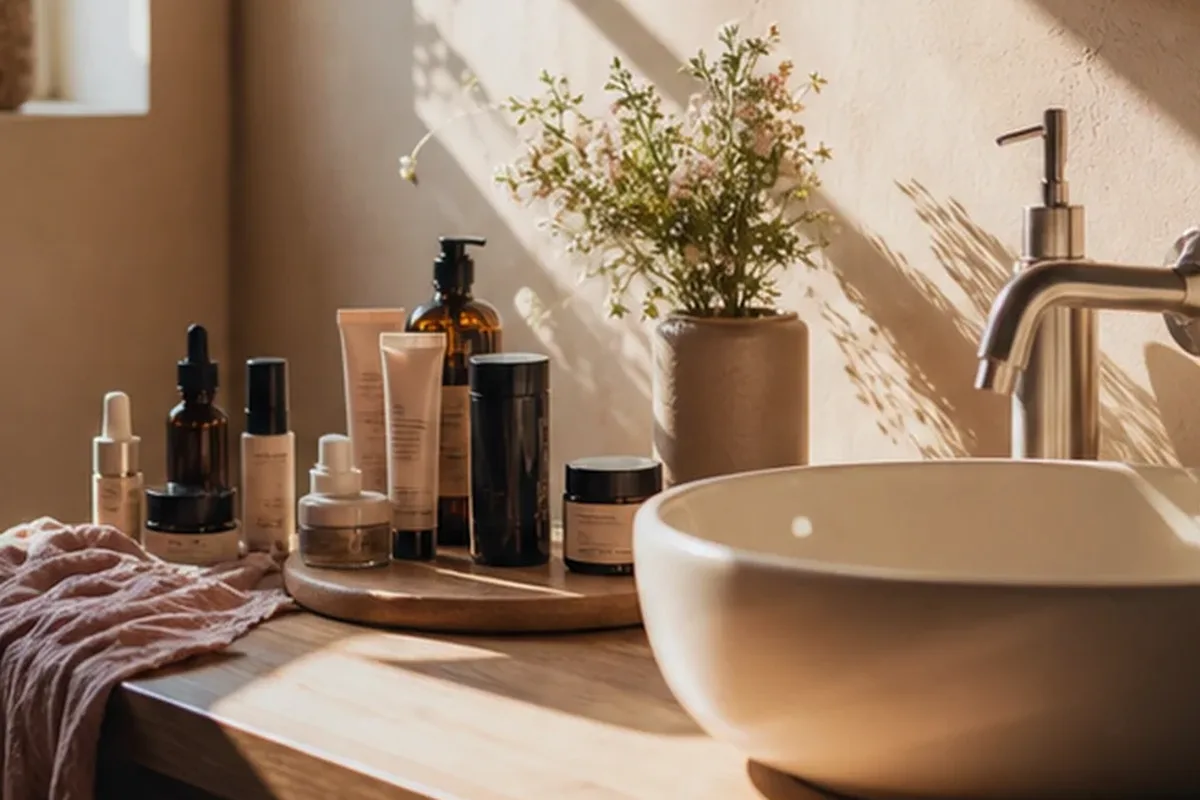 Hochwertige Beauty-Inszenierung zu Auswahlkriterien für Hyaluron-Serum für unreine Haut