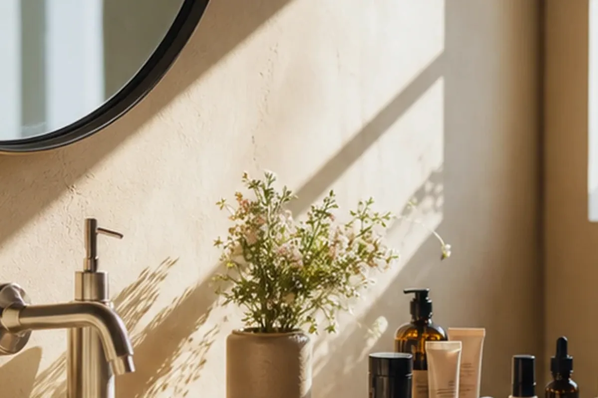 Hochwertige Beauty-Inszenierung zu Auswahlkriterien für Maniküre-Set für Reisen