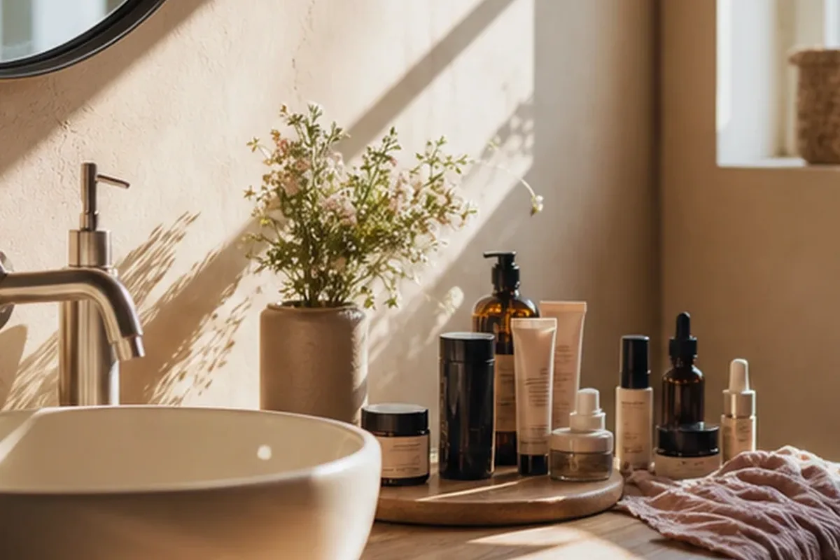 Hochwertige Beauty-Inszenierung zu Auswahlkriterien für Duschgel für raue Haut