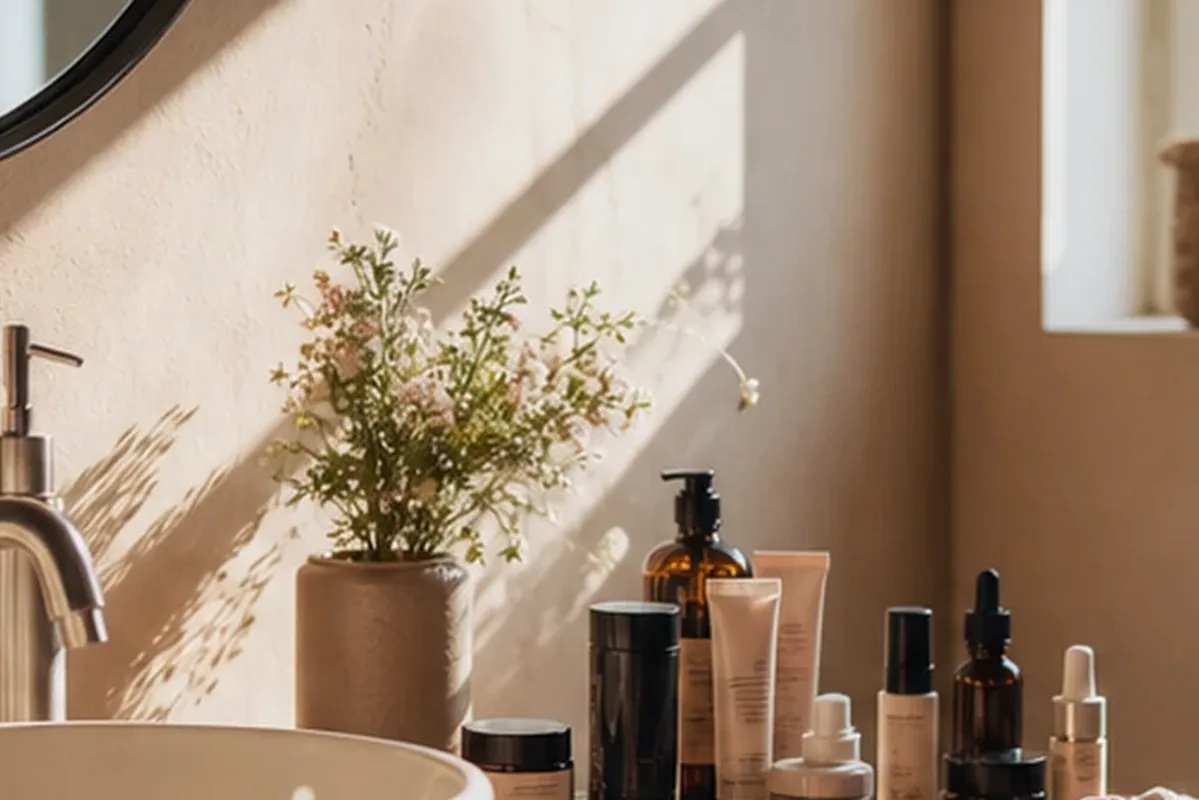 Hochwertige Beauty-Inszenierung zu Auswahlkriterien für Feuchtigkeitsserum für fettige Haut