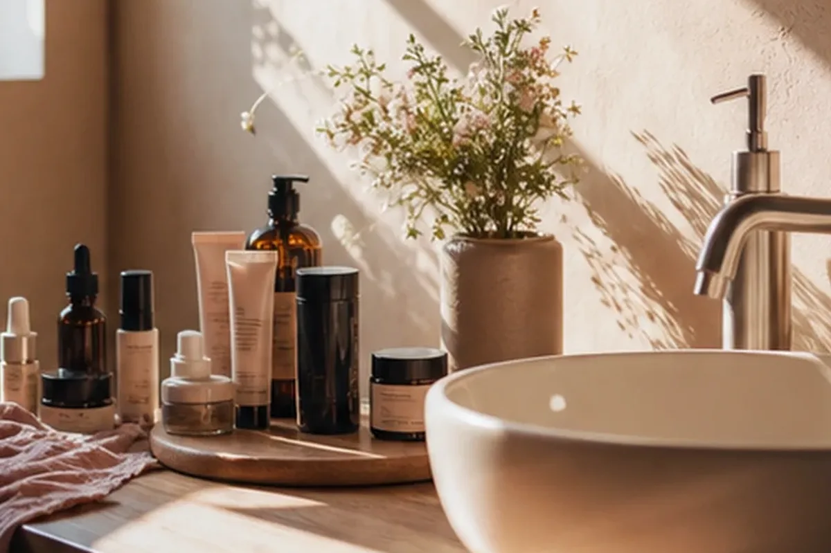 Redaktionelle Detailaufnahme zur Orientierung bei Setting Spray bei großen Poren