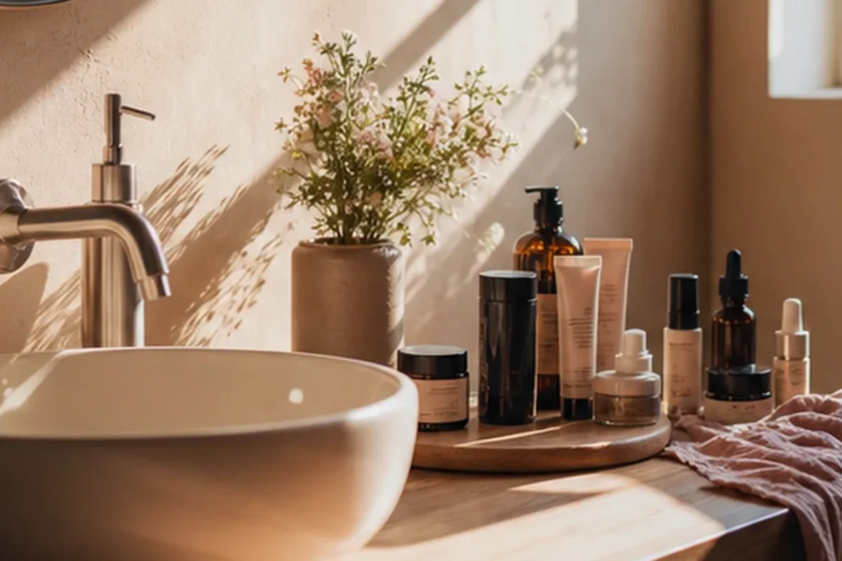 Hochwertige Beauty-Inszenierung zu Auswahlkriterien für Puder bei großen Poren