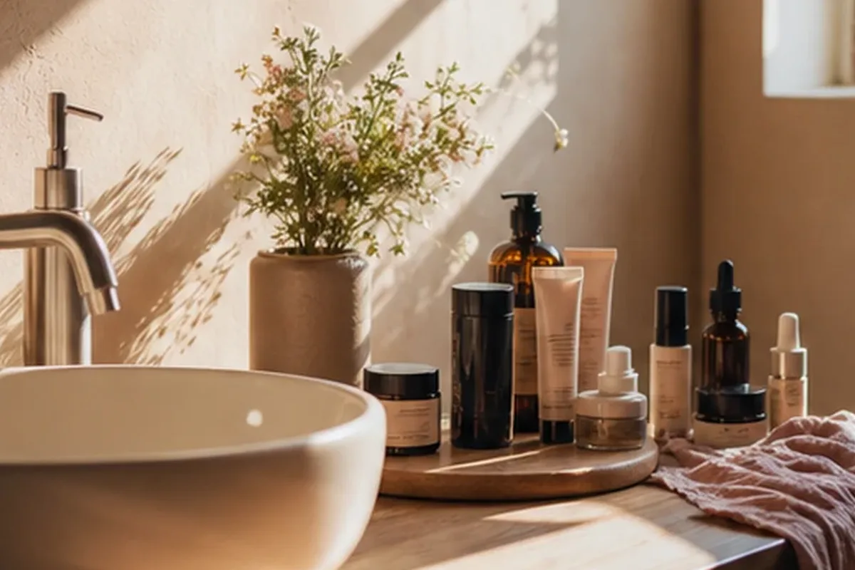 Hochwertige Beauty-Inszenierung zu Auswahlkriterien für Hitzeschutz bei Frizz