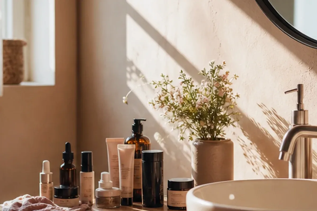 Hochwertige Beauty-Inszenierung zu Auswahlkriterien für Duschgel für raue Haut