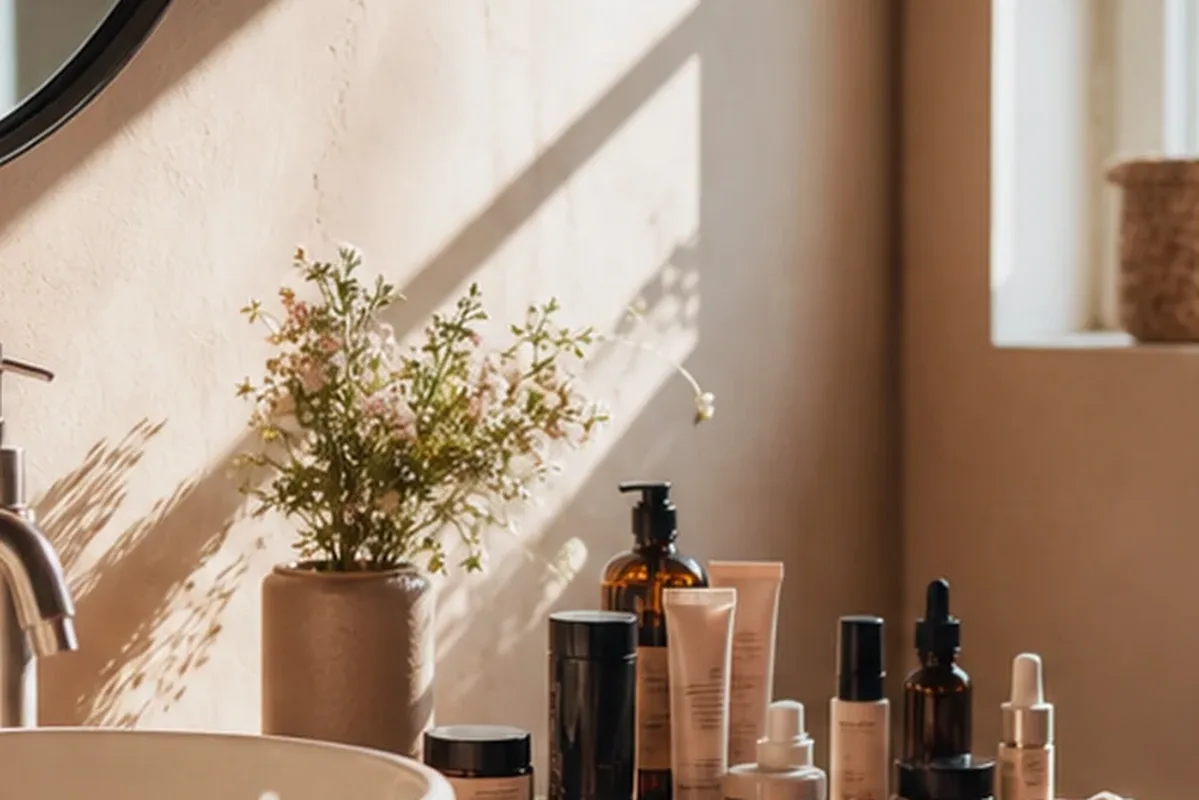 Hochwertige Beauty-Inszenierung zu Auswahlkriterien für Highlighter für einen natürlichen Look