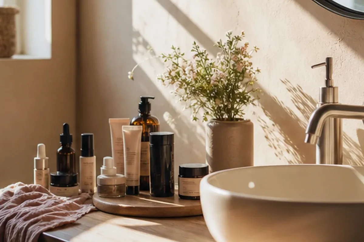 Redaktionelle Detailaufnahme zur Orientierung bei Puder für einen natürlichen Look