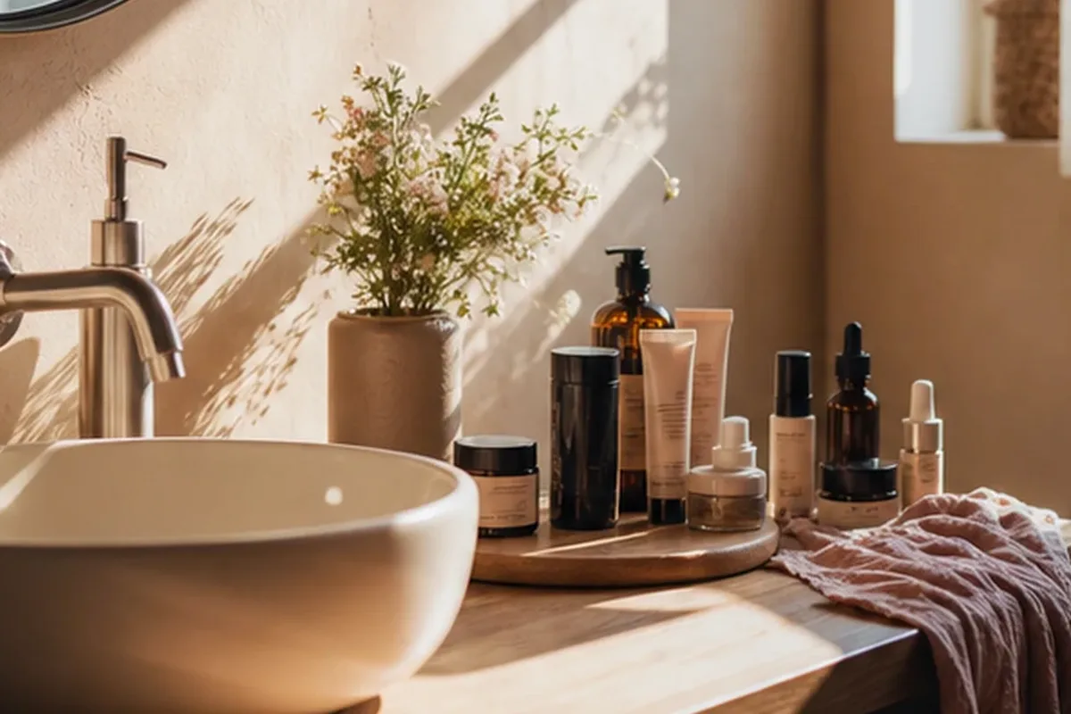 Hochwertige Beauty-Inszenierung zu Auswahlkriterien für Duschgel für raue Haut