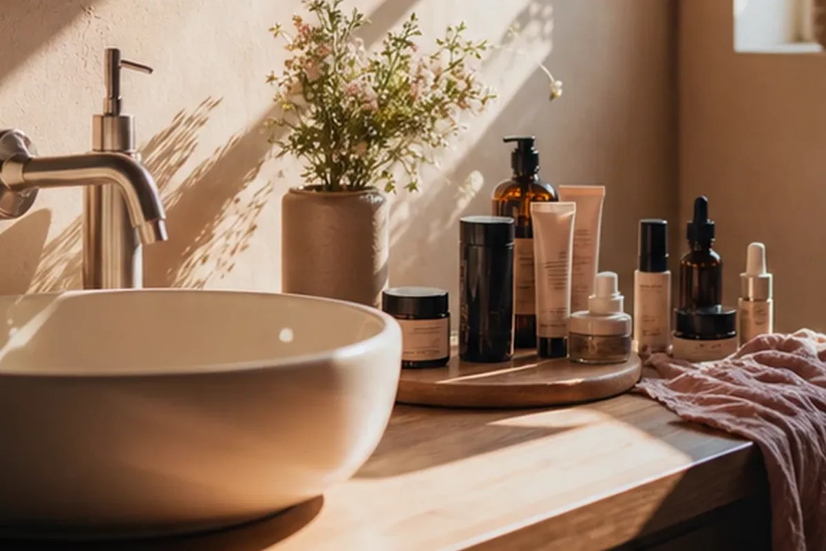 Hochwertige Beauty-Inszenierung zu Auswahlkriterien für Setting Spray bei Rötungen