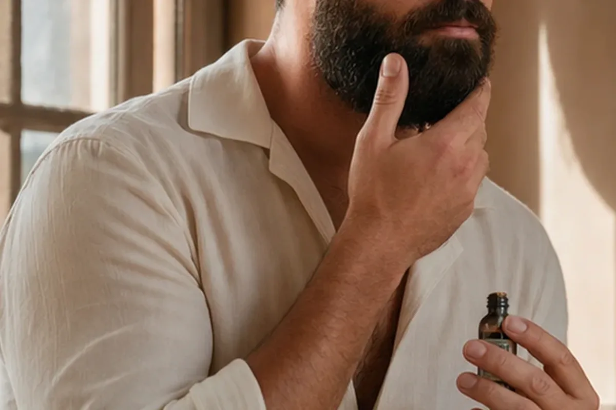 Authentische Beauty-Routine passend zum Thema Bartöl für fettige Haut