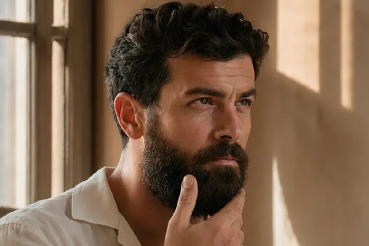 Emotionaler und authentischer Anwendungsmoment rund um After Shave für trockene Haut