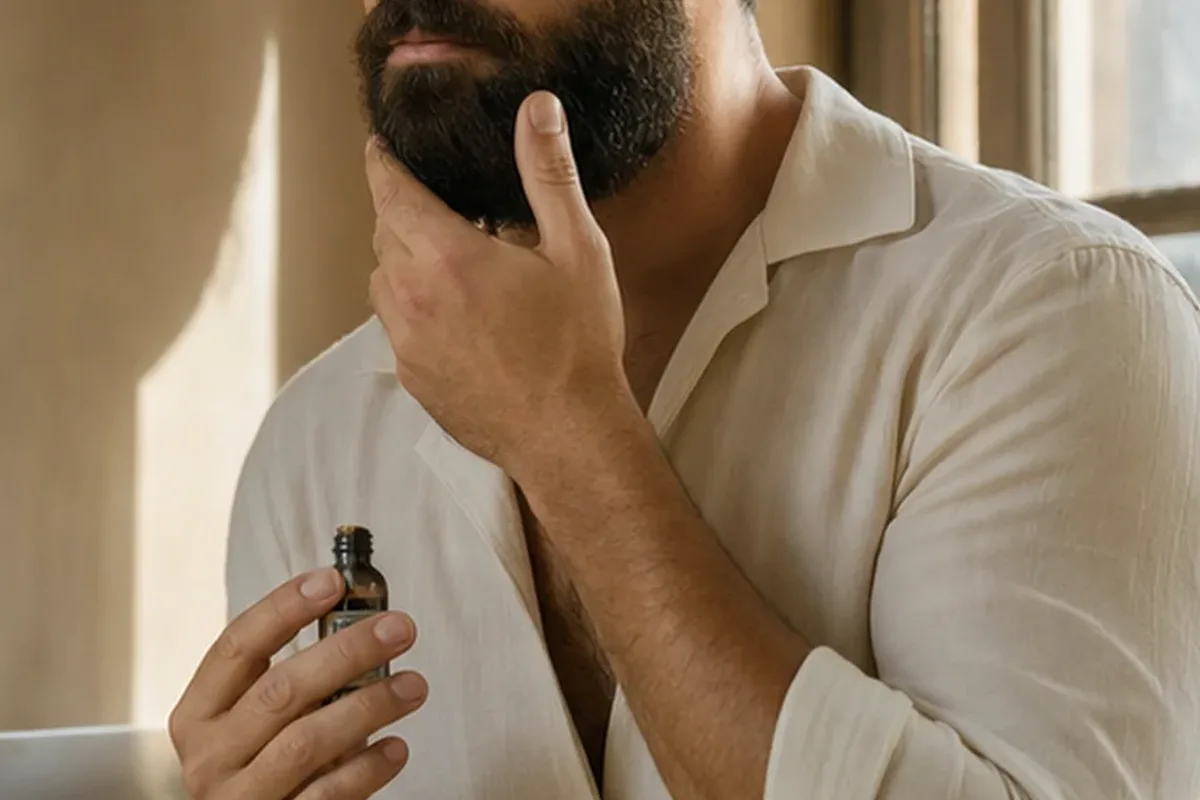 Authentische Beauty-Routine passend zum Thema After Shave für empfindliche Haut