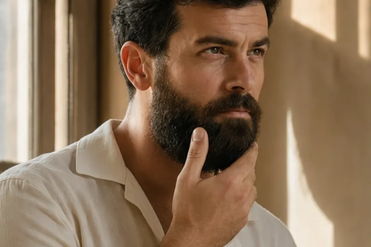 Emotionaler und authentischer Anwendungsmoment rund um After Shave für fettige Haut