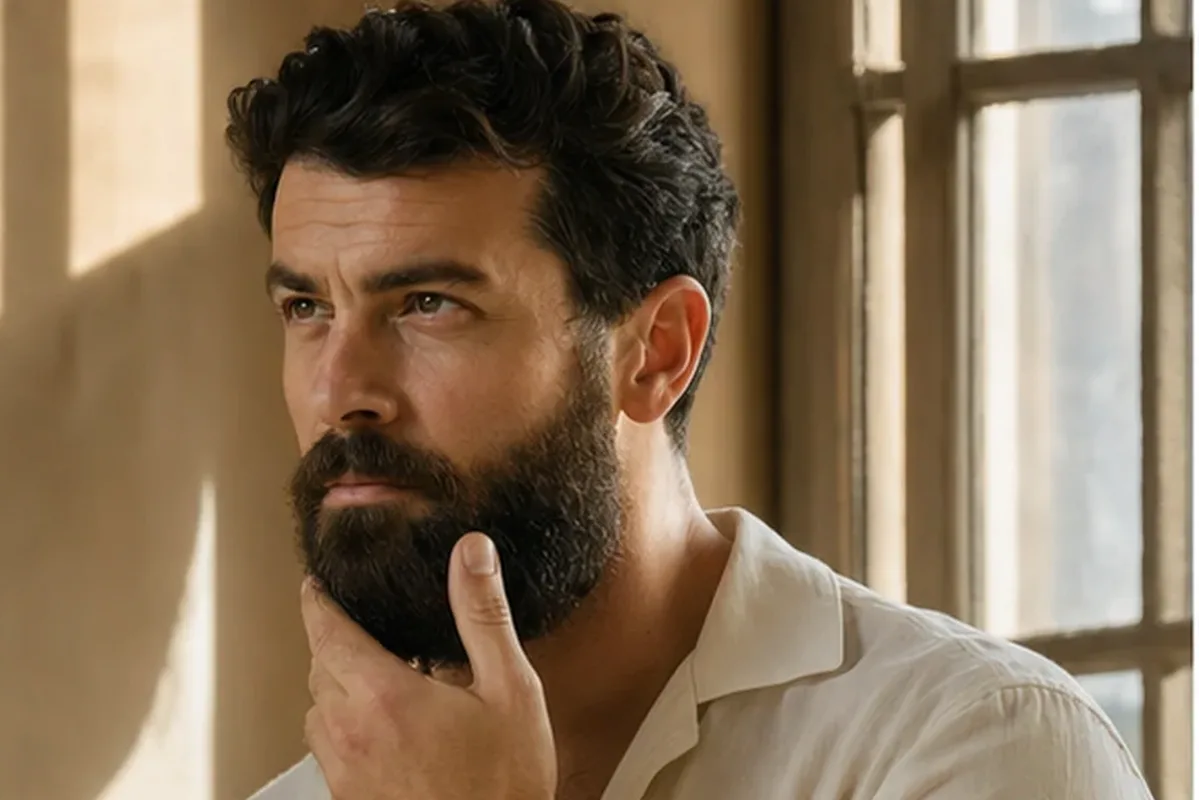 Redaktionelle Detailaufnahme zur Orientierung bei After Shave für fettige Haut