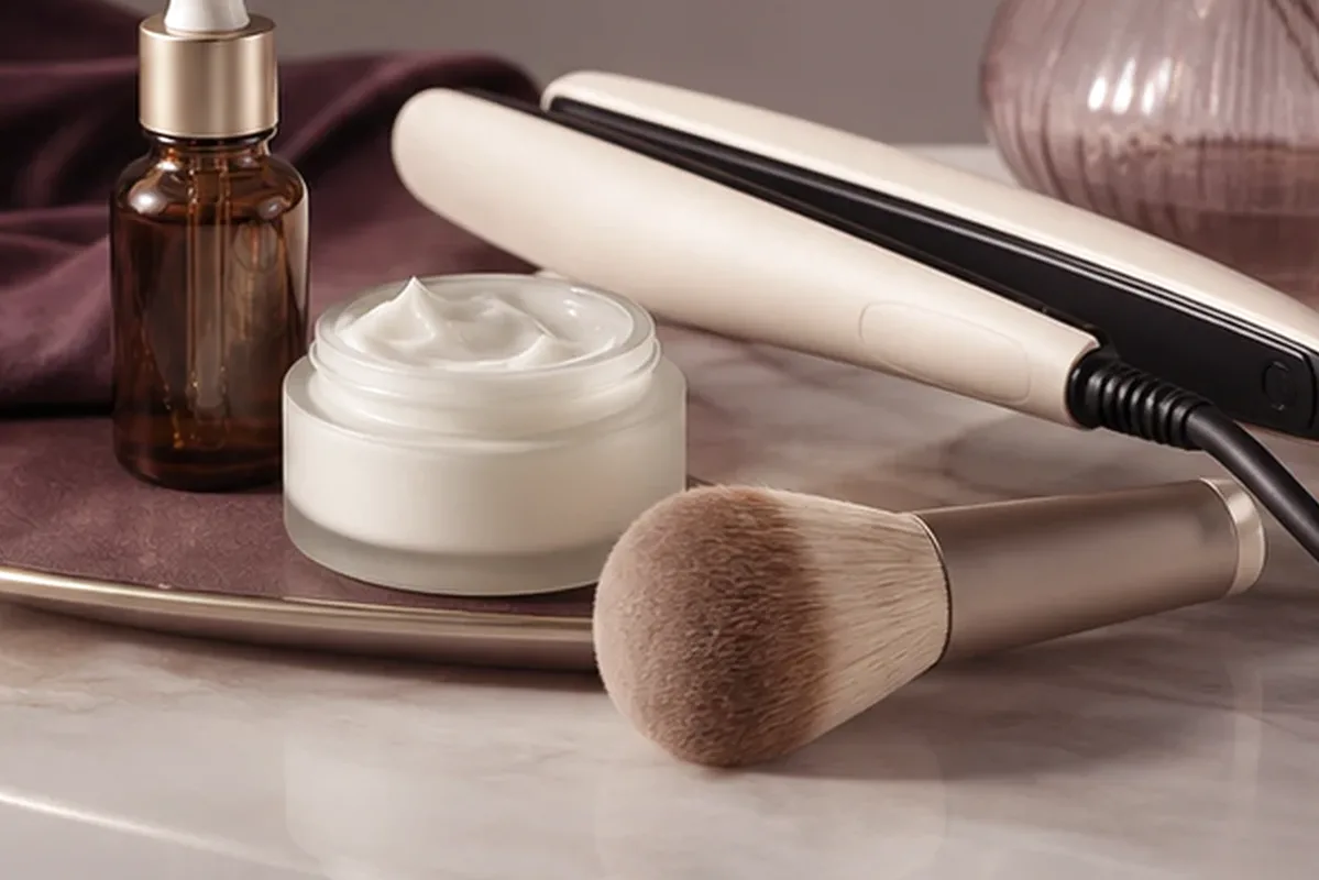 Redaktionelle Detailaufnahme zur Orientierung bei Setting Spray bei Rötungen