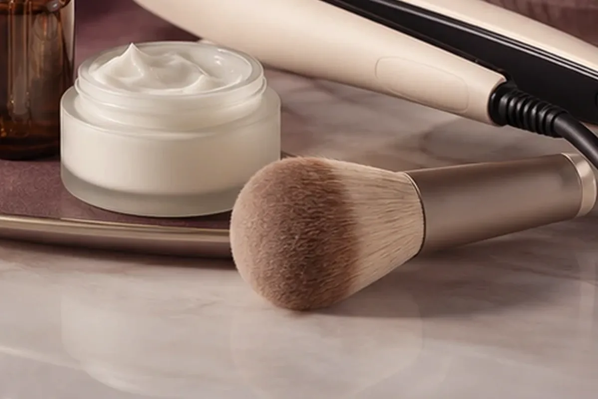 Hochwertige Beauty-Inszenierung zu Auswahlkriterien für Bronzer bei großen Poren