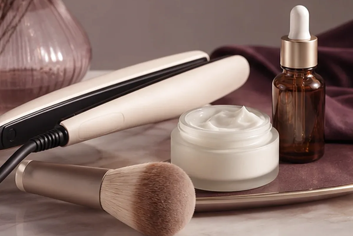Redaktionelle Detailaufnahme zur Orientierung bei Bronzer bei Rötungen