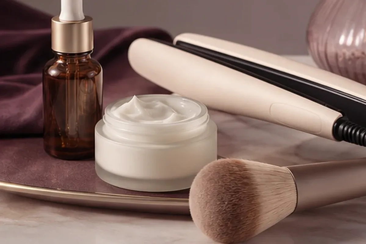 Hochwertige Beauty-Inszenierung zu Auswahlkriterien für Silbershampoo für lockiges Haar