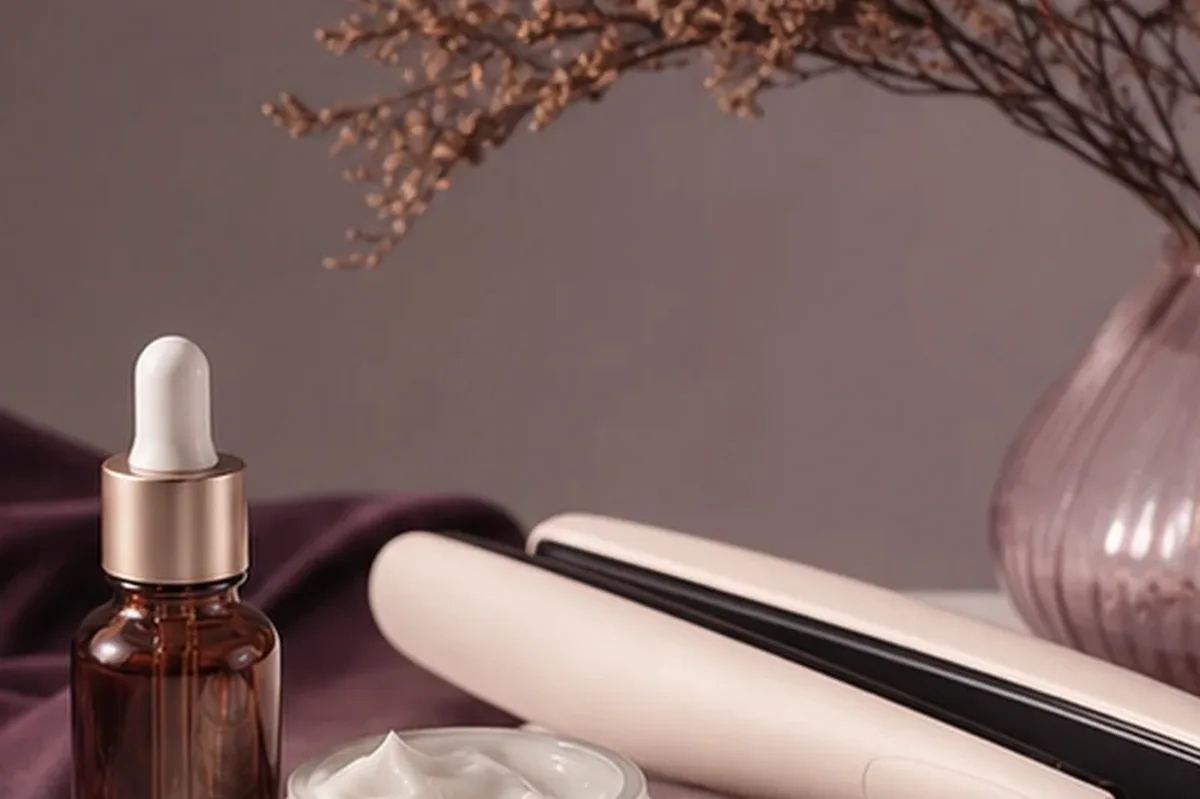 Hochwertige Beauty-Inszenierung zu Auswahlkriterien für Kopfhautserum bei fettigem Ansatz
