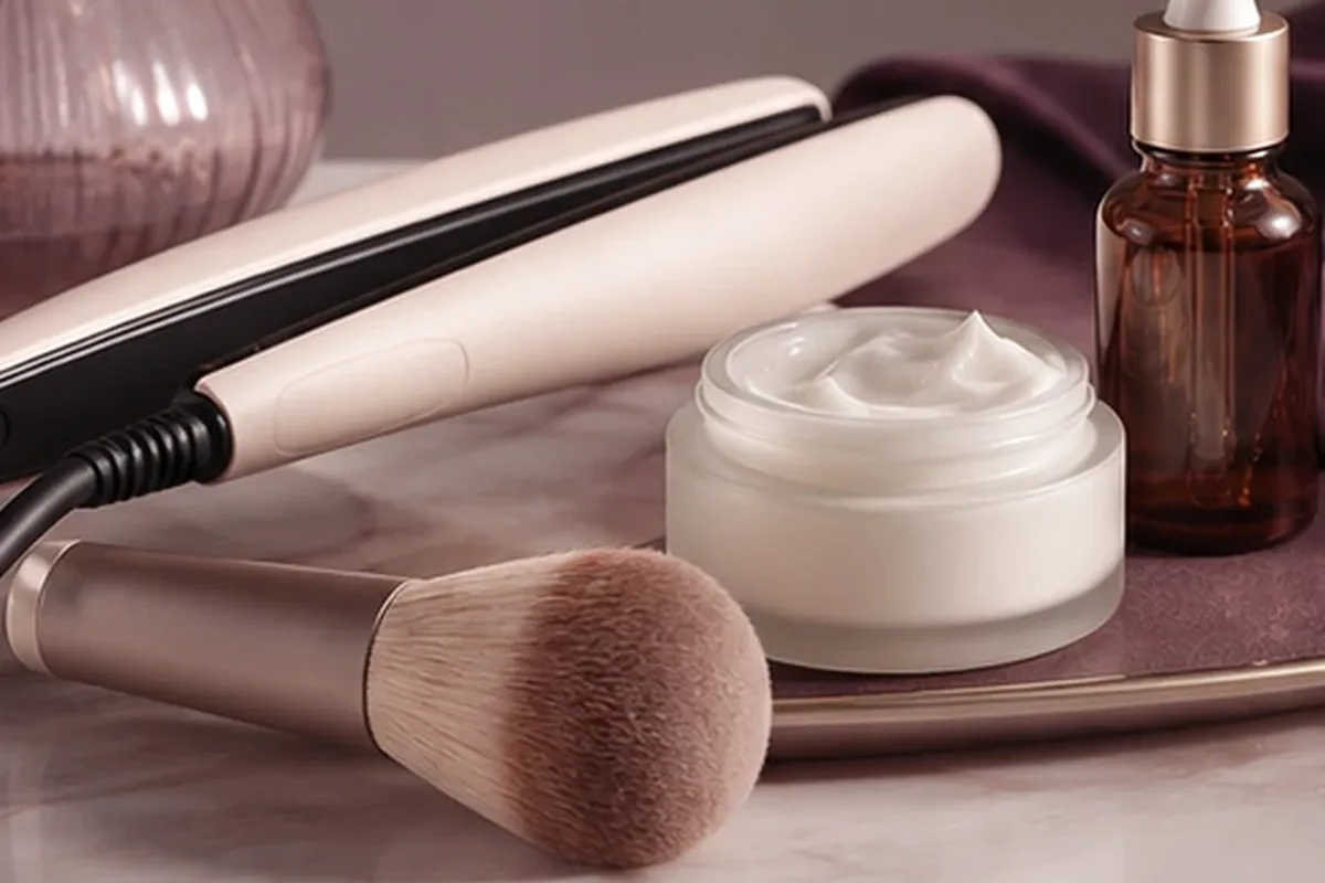 Hochwertige Beauty-Inszenierung zu Auswahlkriterien für Lockenstab für lockiges Haar